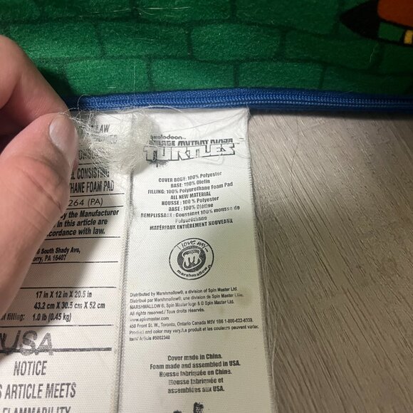 TMNT Teenage Mutant Ninja Turtles Kids Chair Vintage Foam 21" x 17.5" vintage - Picture 10 of 16